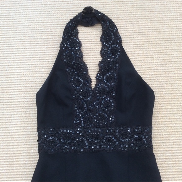 KIR Black Halter Cocktail / Party Dress - Size 10 - Picture 2 of 12